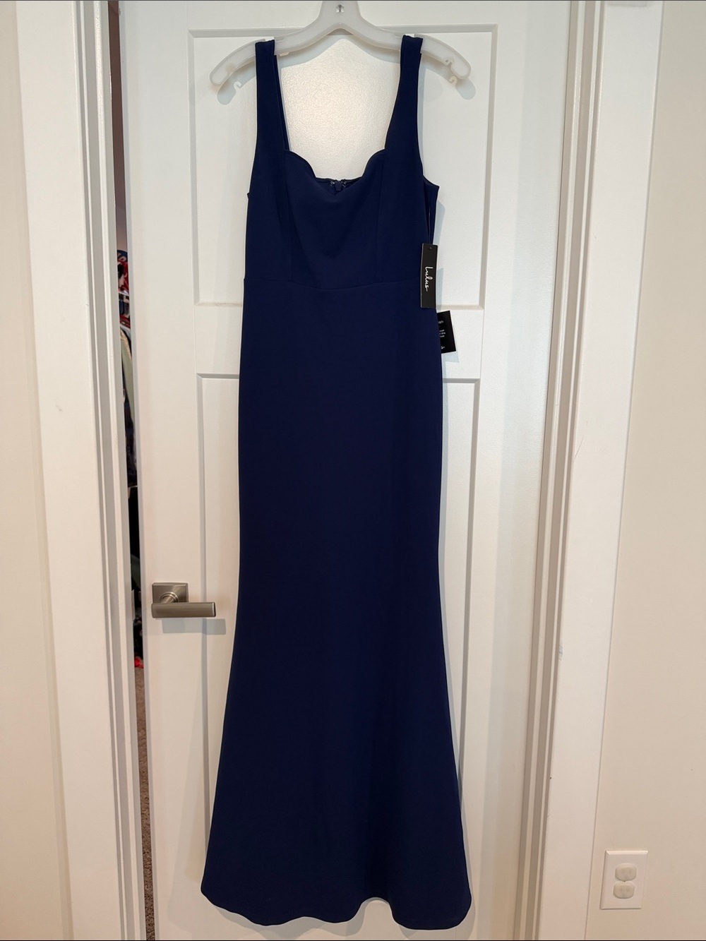 Lulu's Navy Maxi Dress with Wide Straps